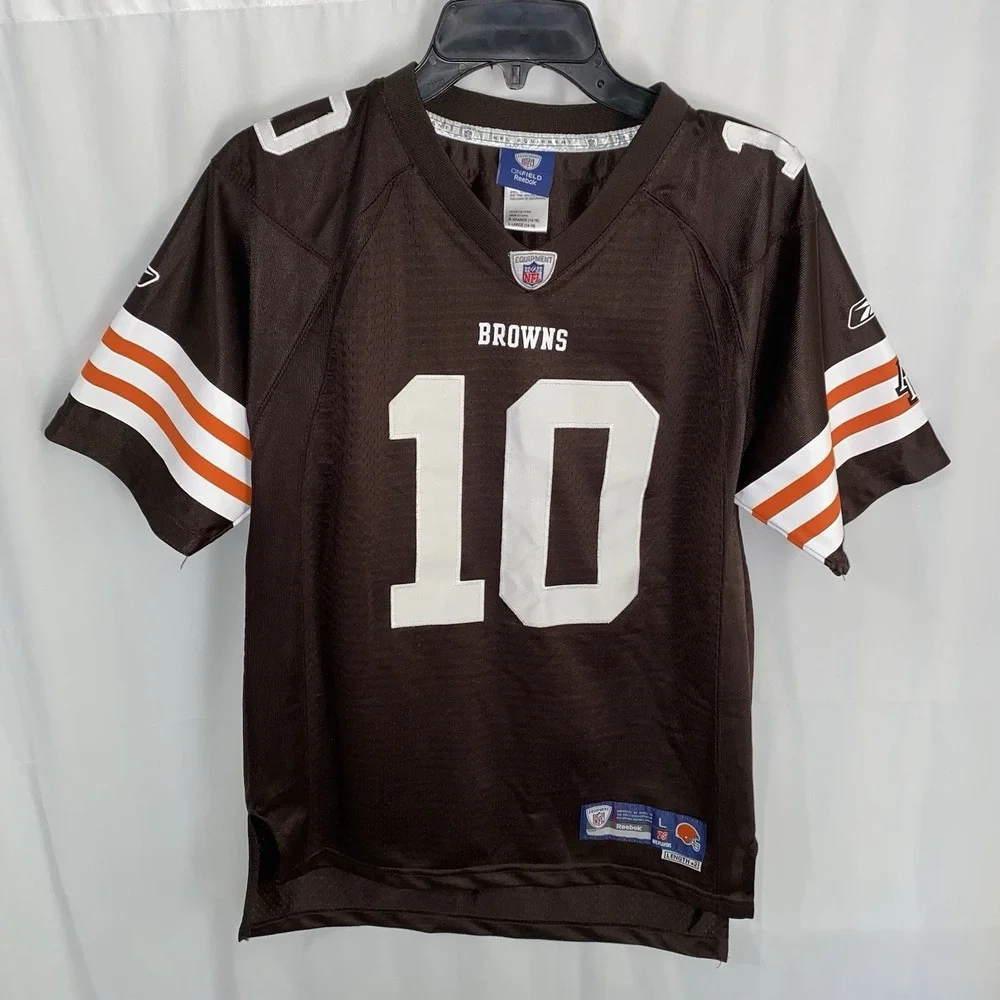 Reebok On Field Brady Quinn Cleveland Browns Jersey #10 Youth Size Large 14-16